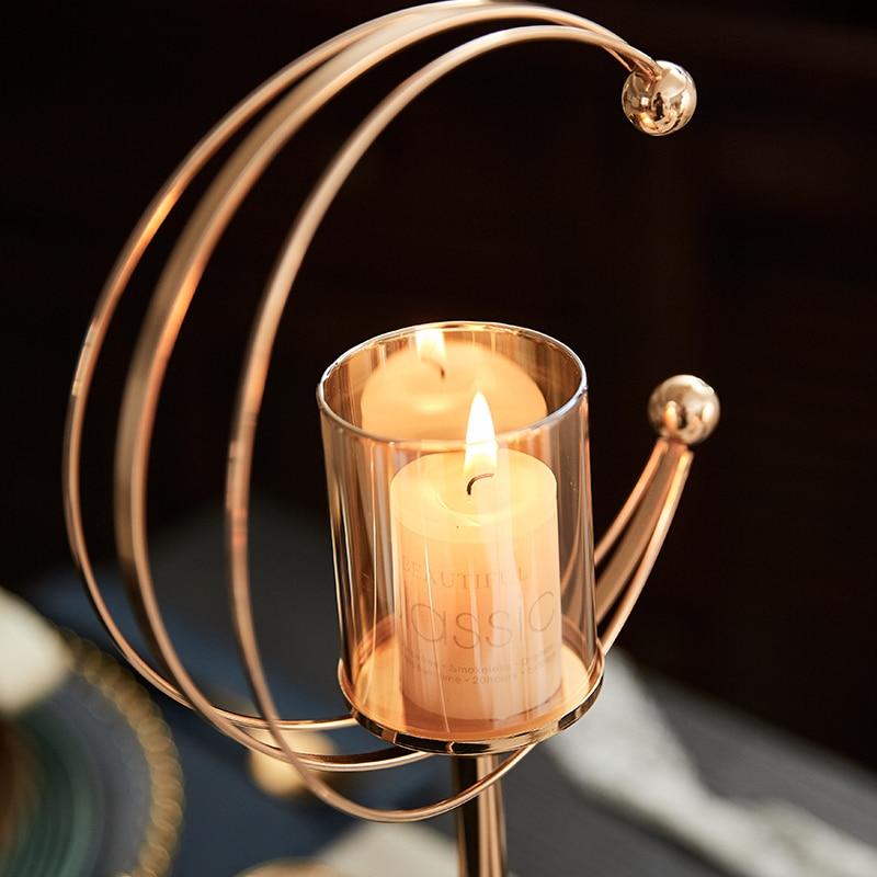 Vacamonte Golden Wine Glass Candle Holders