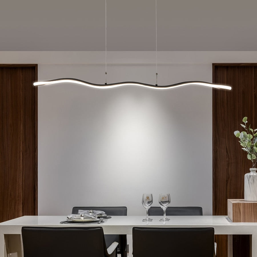 Modern LED Wave Chandelier