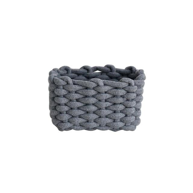 Alohaboho Hand-Woven Storage Basket - Cotton Rope