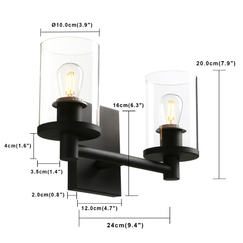 Minimalist Two-Bulb Wall Sconce