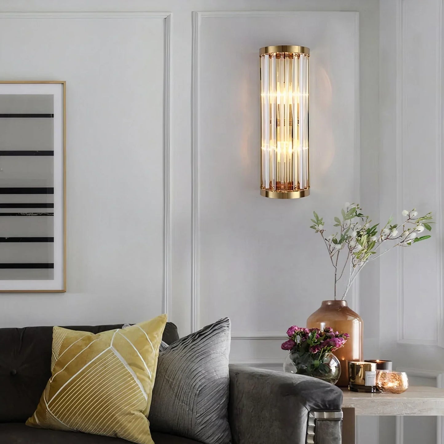 Elmina Vintage Gold Wall Light