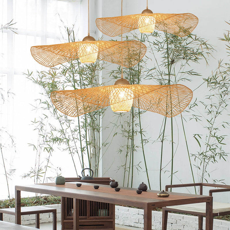 Bamboo Weaving Wicker Rattan Shade Pendant Light