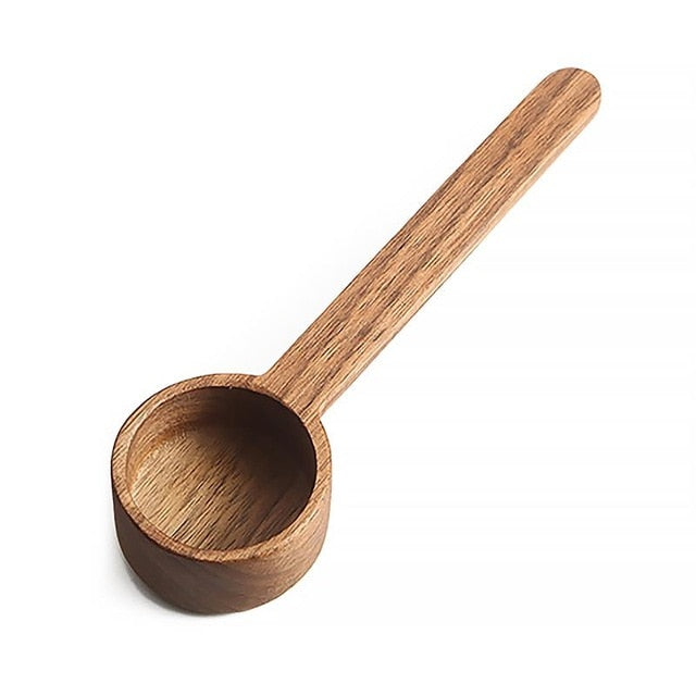 Wooden coffee scoop