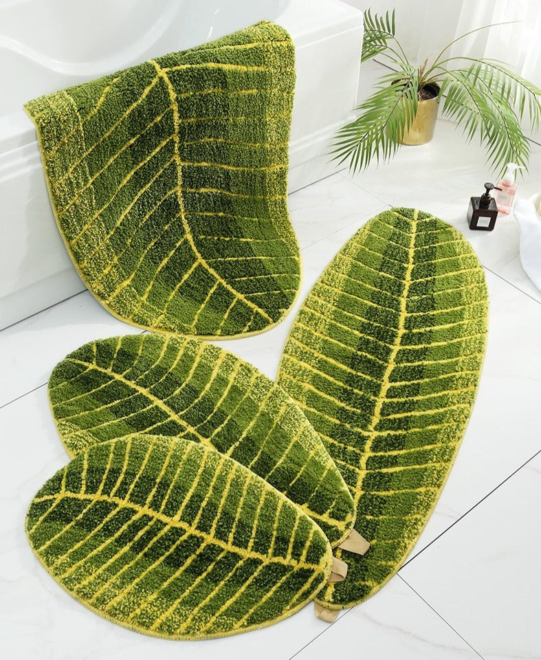 Tropical Banana Leaf Bath Mat