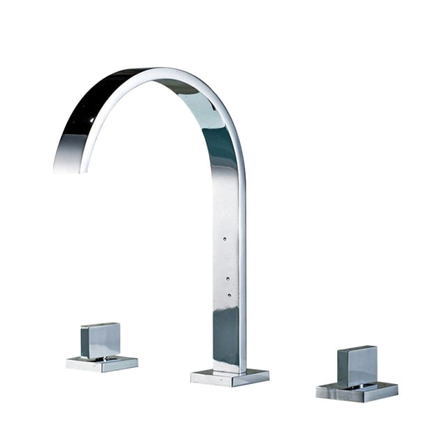 Modern Gooseneck Faucet in Chrome or Black