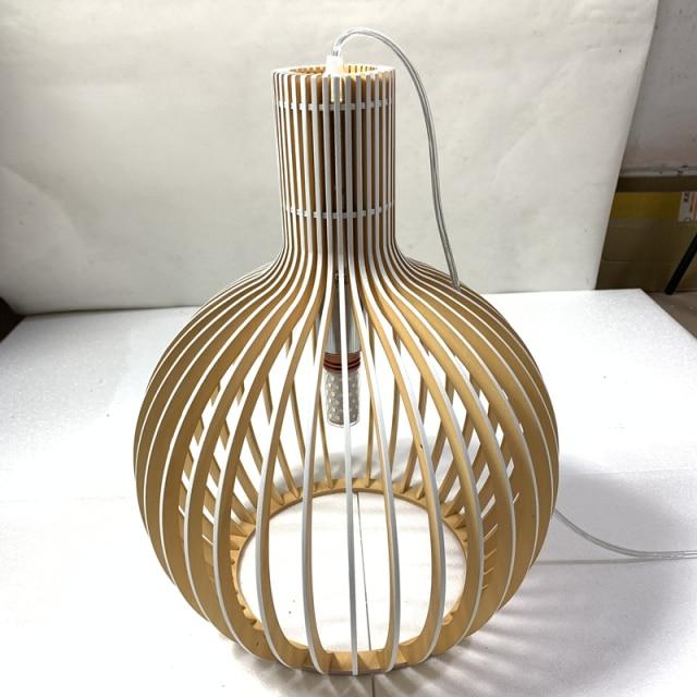 Modern Elegant Octo Wood Pendant Light