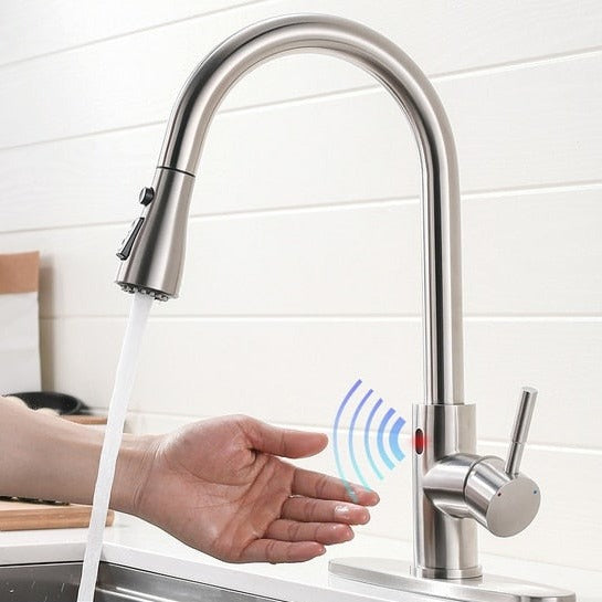 Motion Activated Kitchen Faucet with Smart Sensor, Pull Down Sprayer