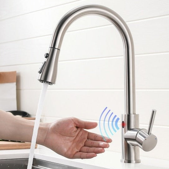 Motion Activated Kitchen Faucet with Smart Sensor, Pull Down Sprayer