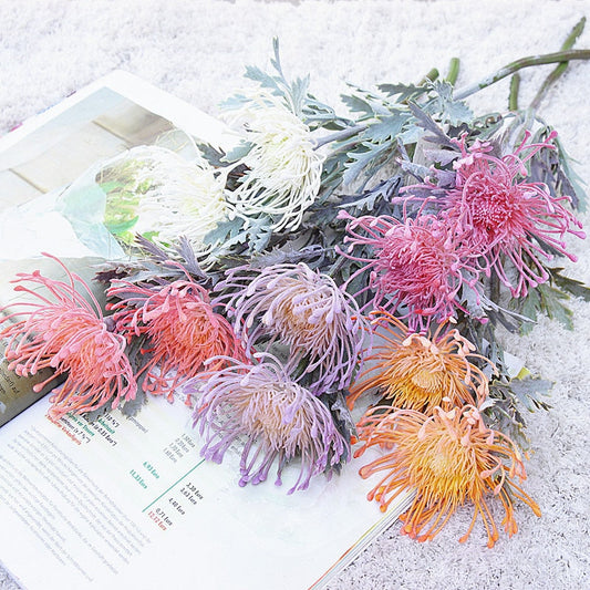 Artificial Pincushion Bouquet (5pcs)