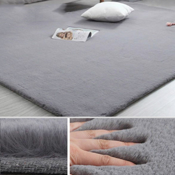 Modern Imitation Rabbit Fur Soft Plush Rug Carpet