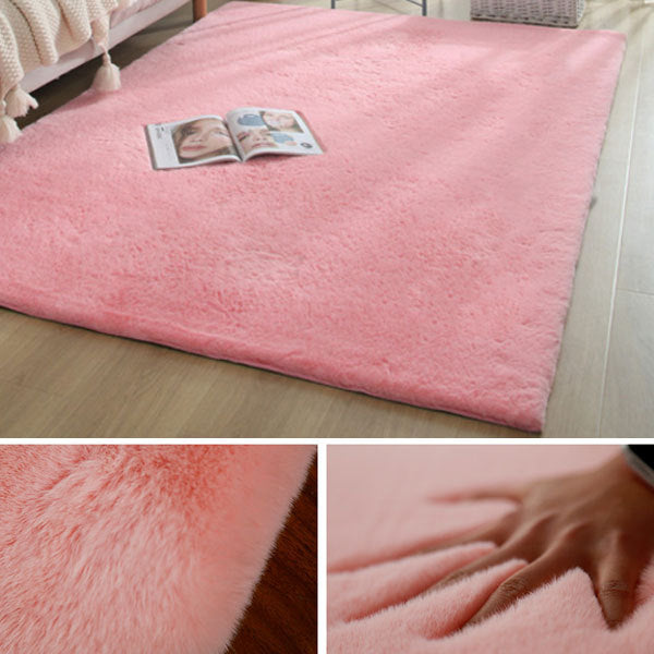 Modern Imitation Rabbit Fur Soft Plush Rug Carpet