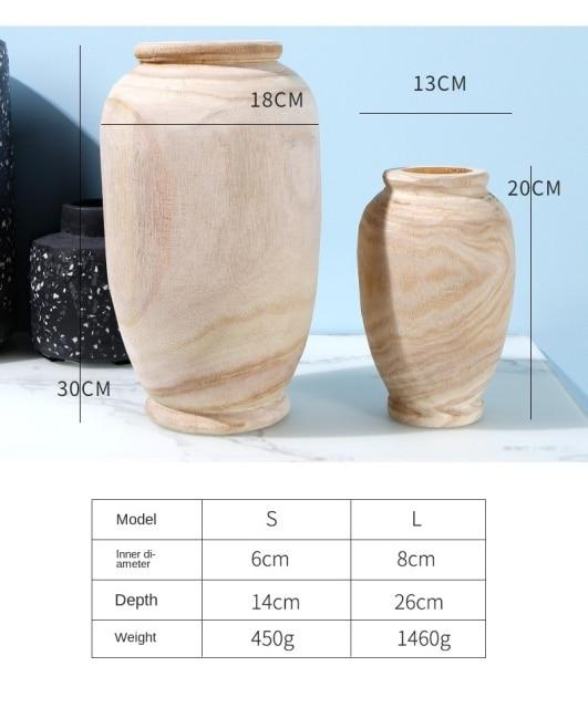 Modern Elegant Bamboo Vase - Natural Finish