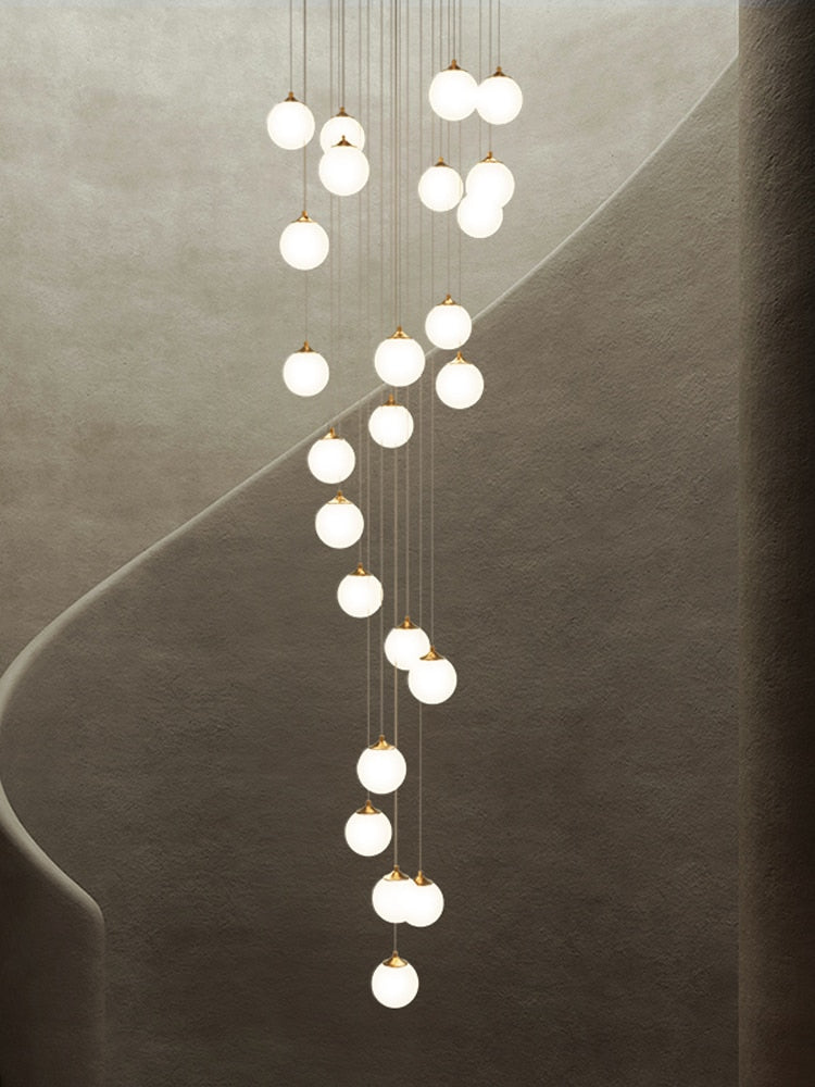 Modern Frosted Globe Chandelier