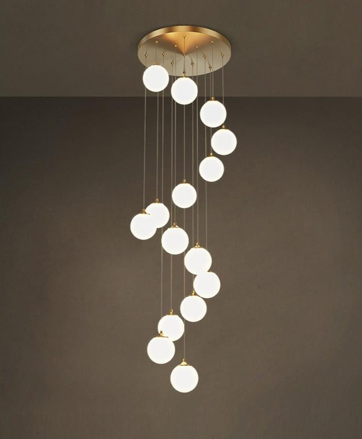 Modern Frosted Globe Chandelier