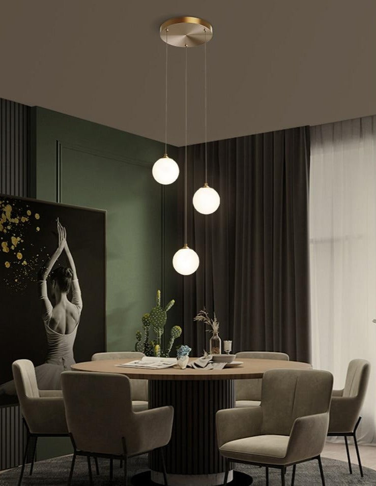 Modern Frosted Globe Chandelier