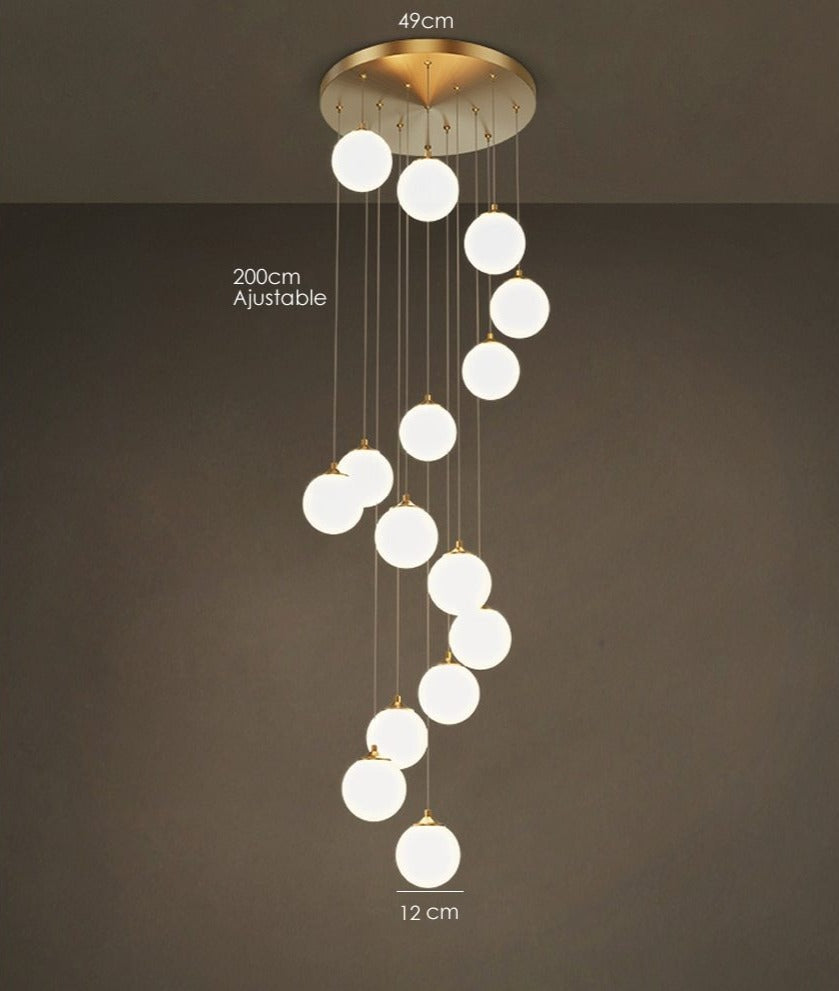 Modern Frosted Globe Chandelier