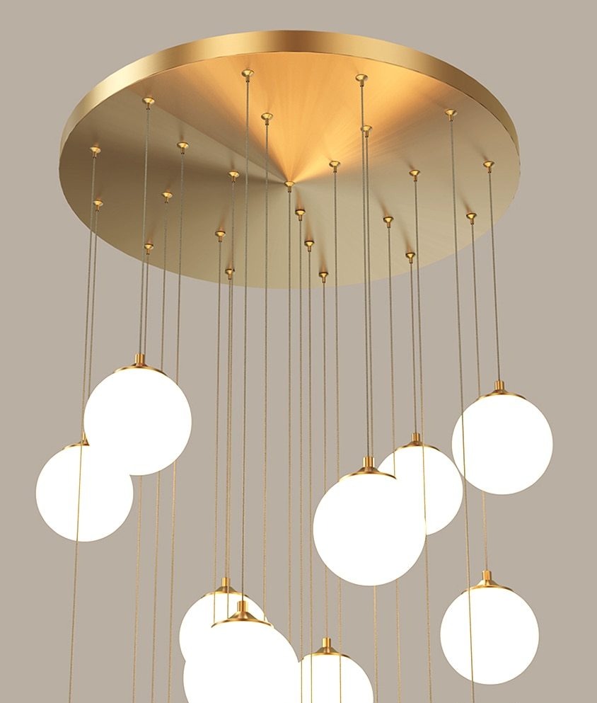 Modern Frosted Globe Chandelier