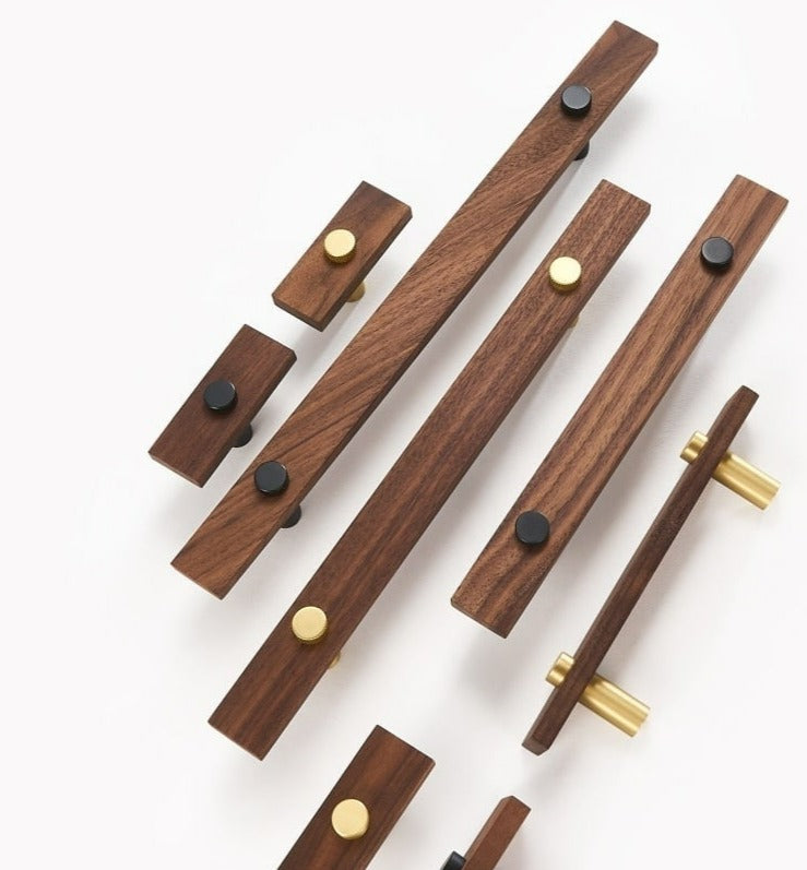 Walnut Cabinet and Drawer Handles