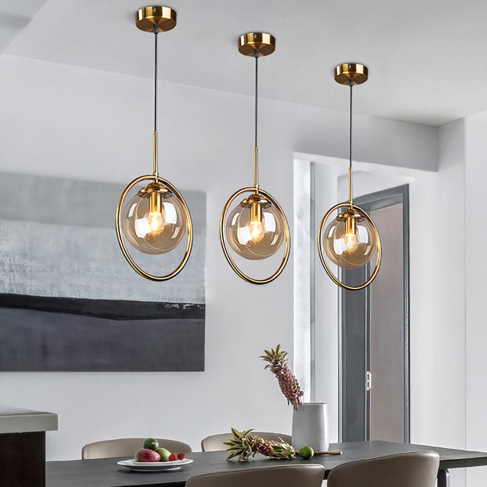 Vintage Glass Globe Pendant Lights