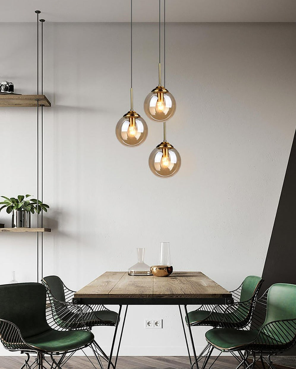 Vintage Glass Globe Pendant Lights