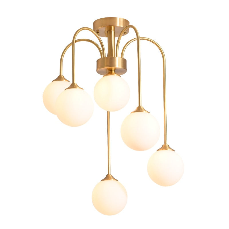 Terez - Modern Glass Globe Chandelier