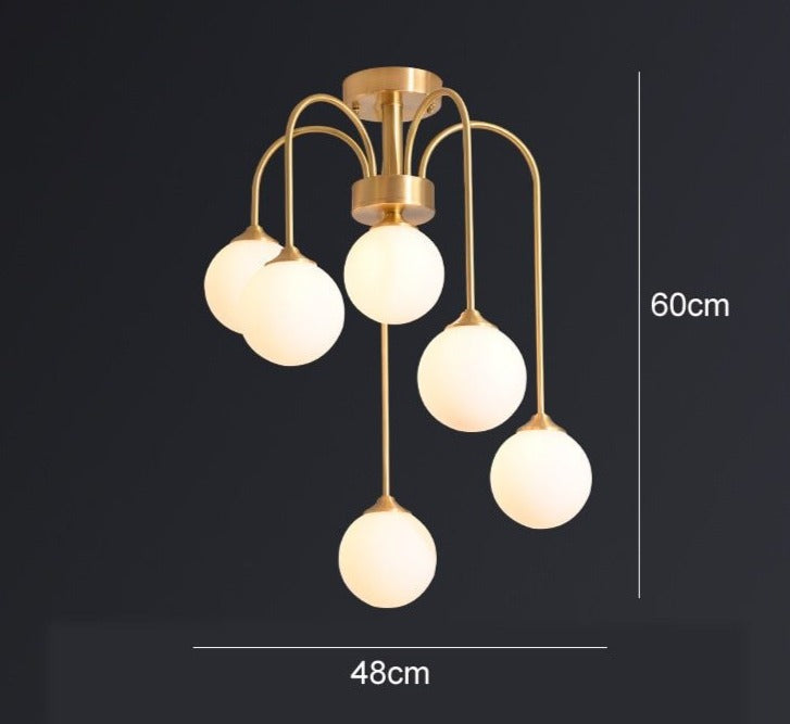 Terez - Modern Glass Globe Chandelier