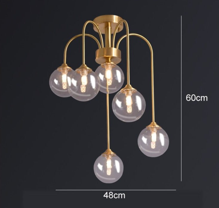 Terez - Modern Glass Globe Chandelier