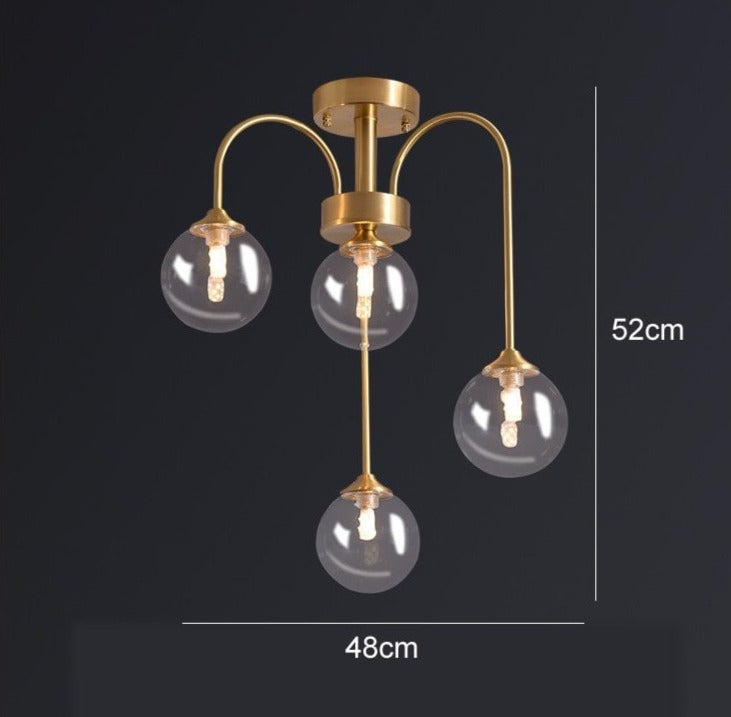 Terez - Modern Glass Globe Chandelier