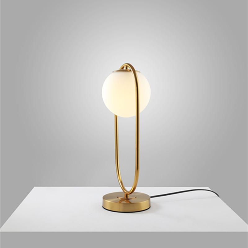 Modern Frosted Glass Globe Table Lamp