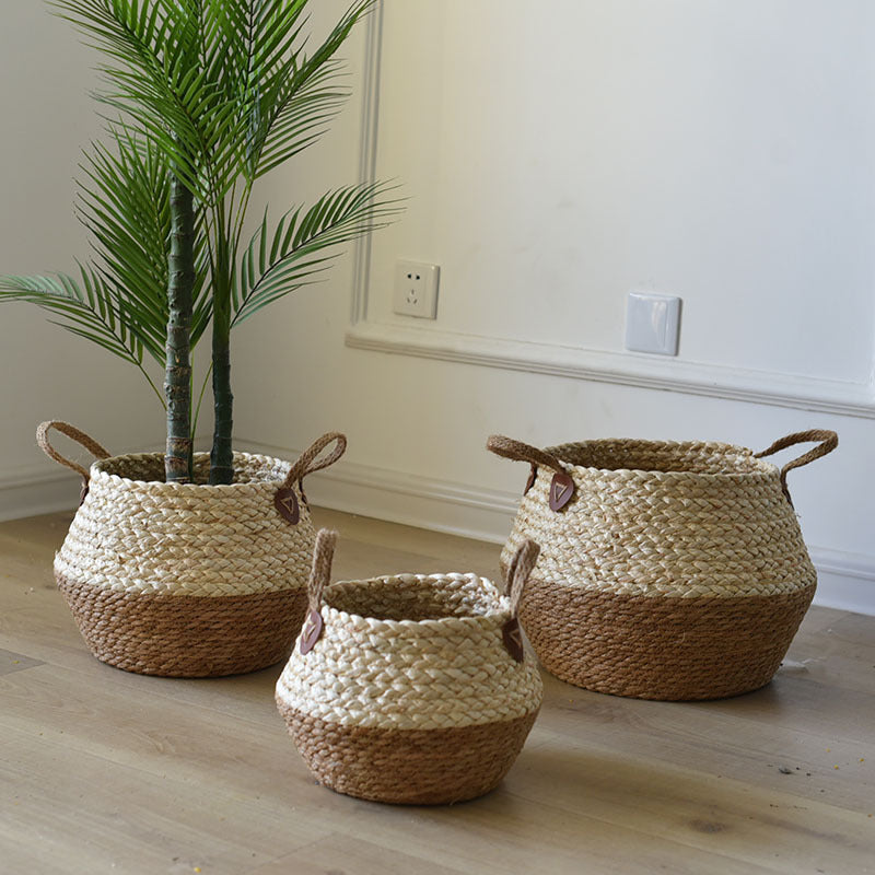 Seagrass storage baskets