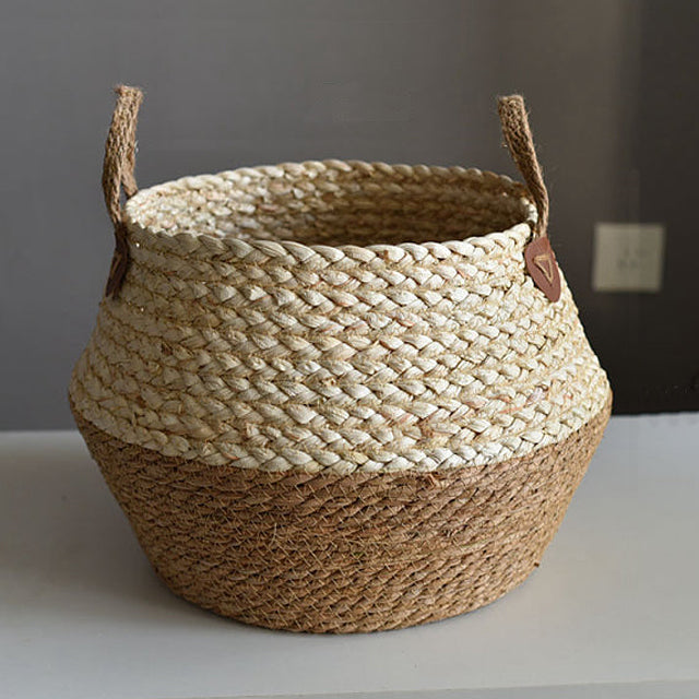 Seagrass storage baskets