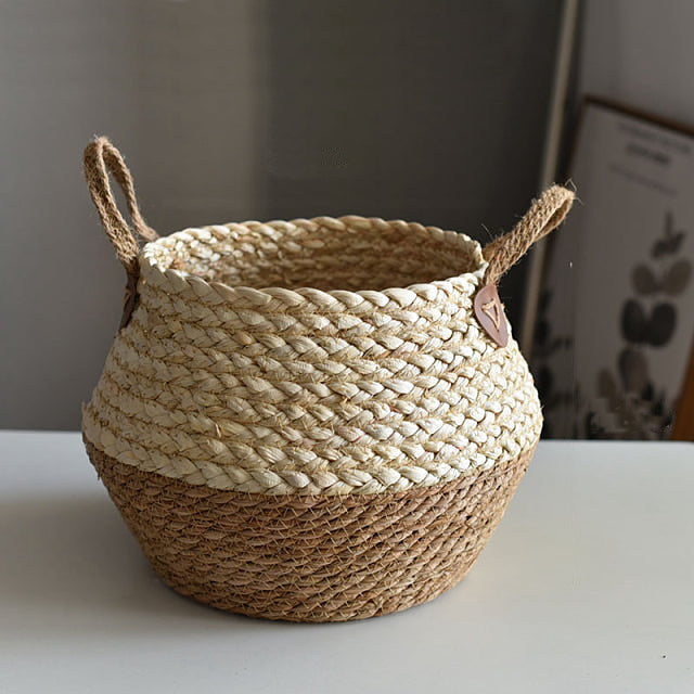 Seagrass storage baskets