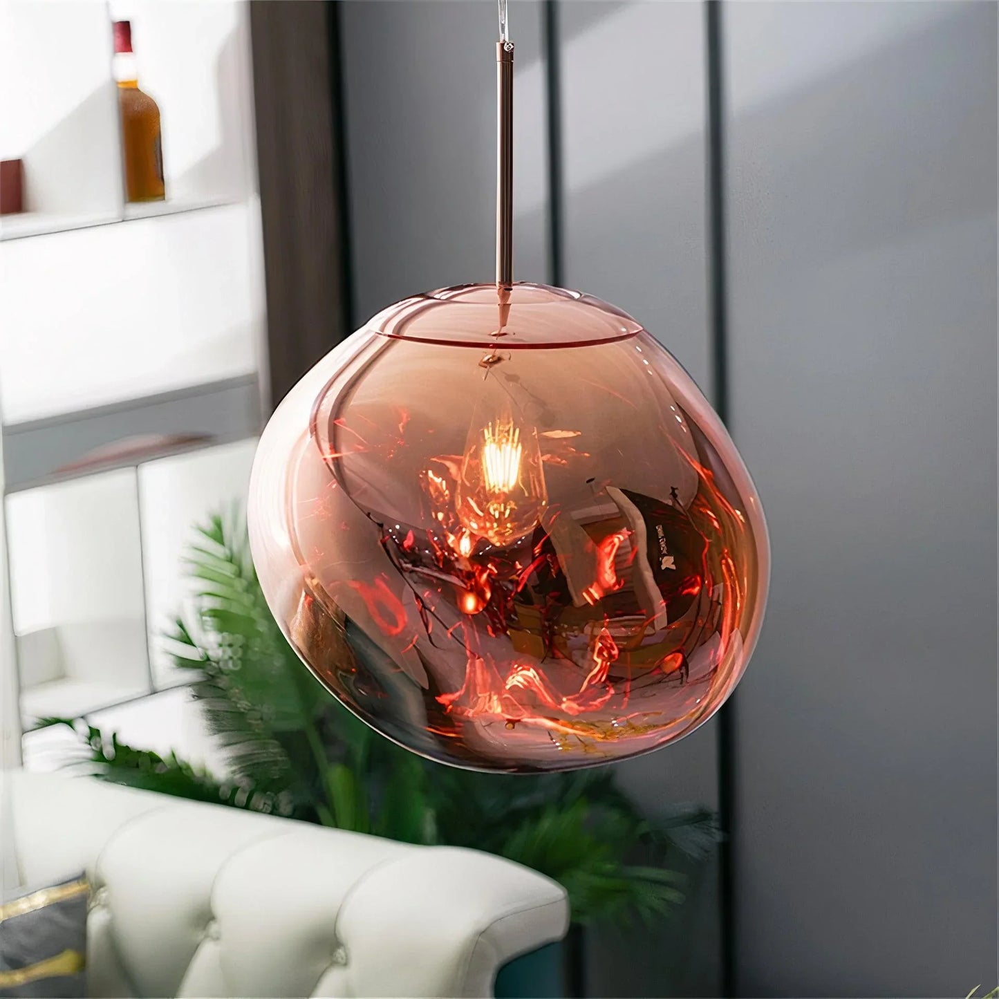 Satis Colorful Geode Pendant Light