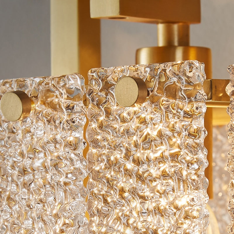 Modern Textured Glass Wall Light