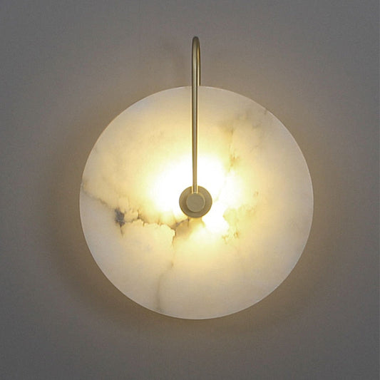 Modern White Marble Wall Sconce