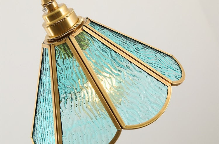 Vintage Stained Glass Pendant Light