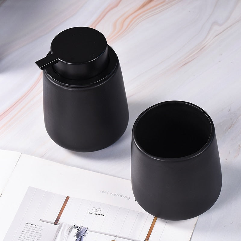 Matte Ceramic Bathroom Accessories Set