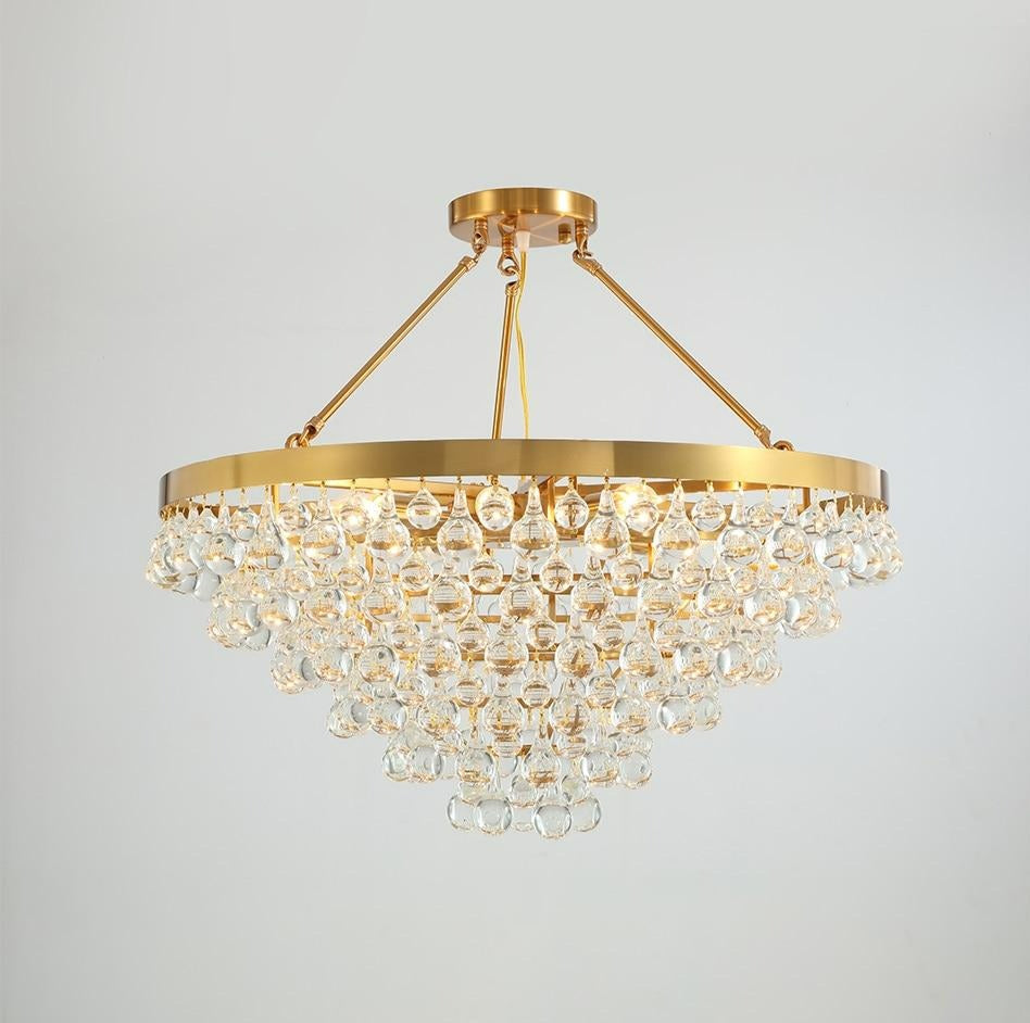 Modern Glass Crystal Droplet Chandelier