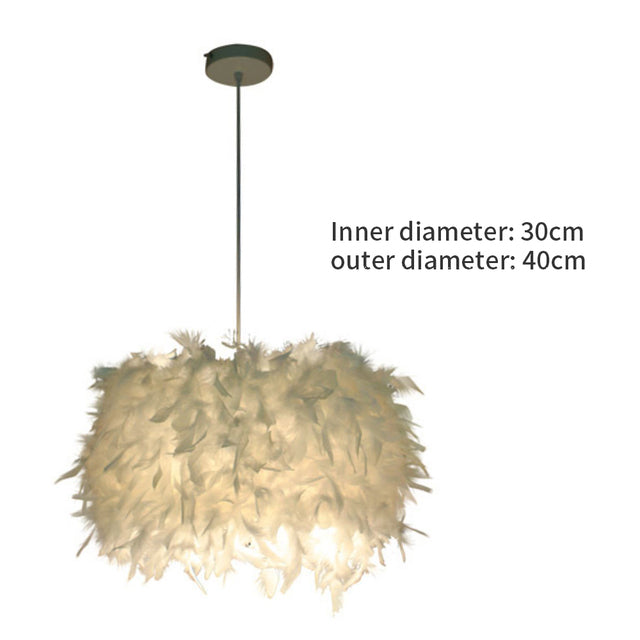 Modern Pendant Feather Chandelier Lamp