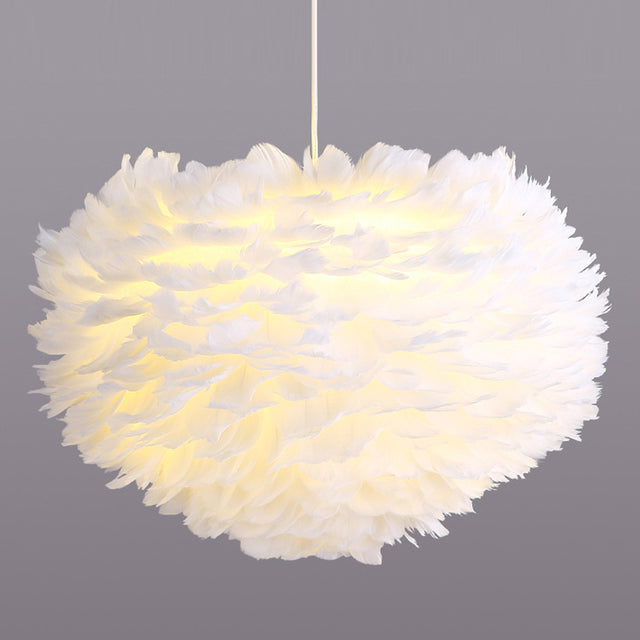 Modern Pendant Feather Chandelier Lamp