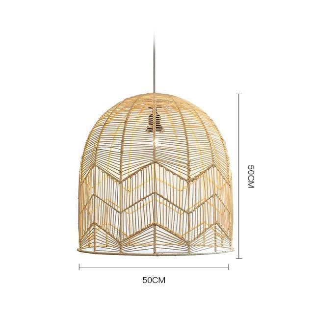 Structure Rattan Pendant Light Fixture