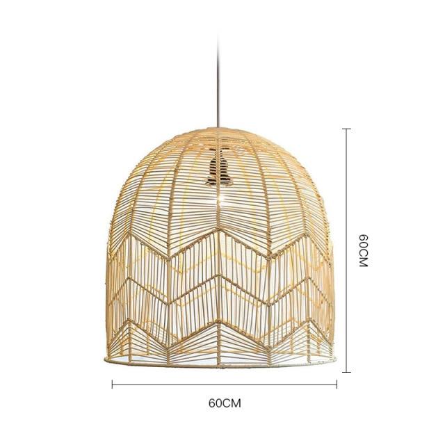 Structure Rattan Pendant Light Fixture