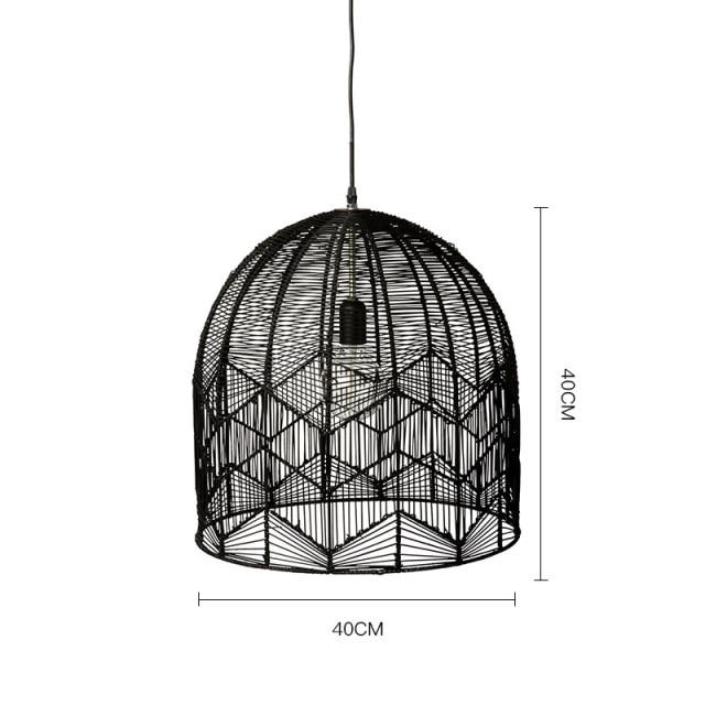 Structure Rattan Pendant Light Fixture