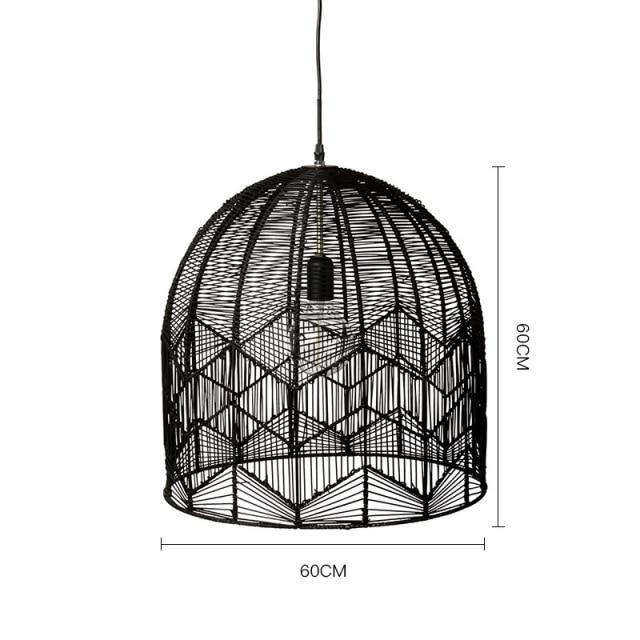 Structure Rattan Pendant Light Fixture