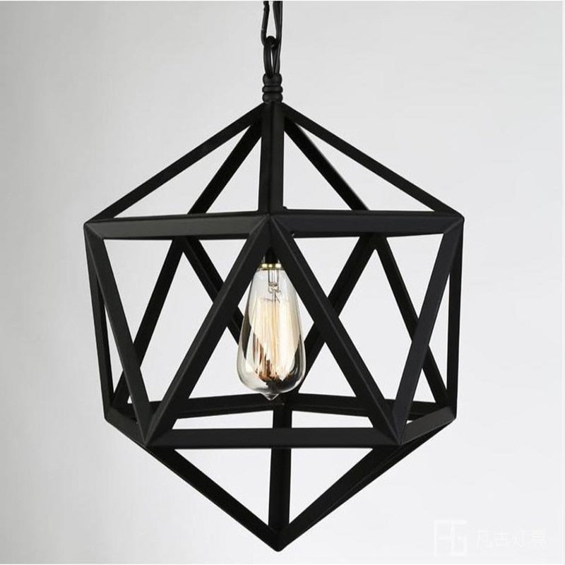 Vintage Iron Cage Pendant Light