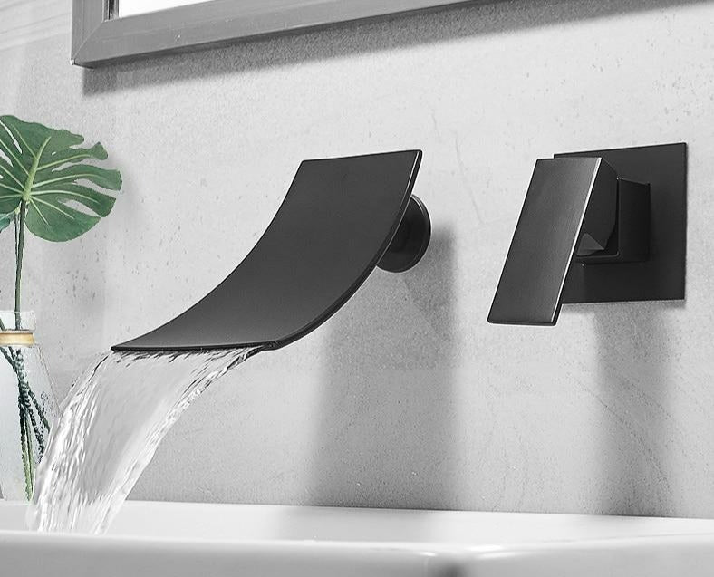 Wall Mounter Curved Waterfall Faucet