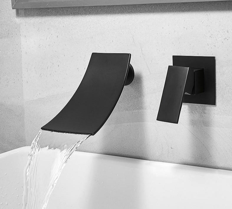 Wall Mounter Curved Waterfall Faucet