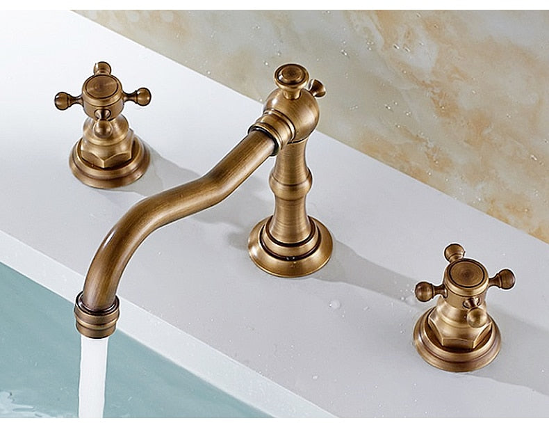 Vintage Bathroom Faucet with Cross Handles