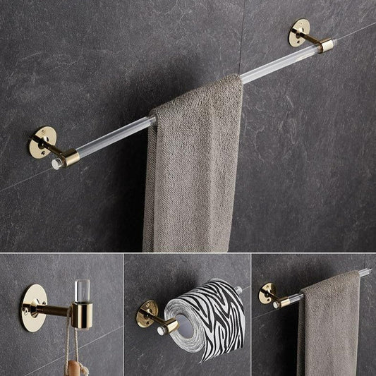 Modern Transparent Bathroom Hardware Set