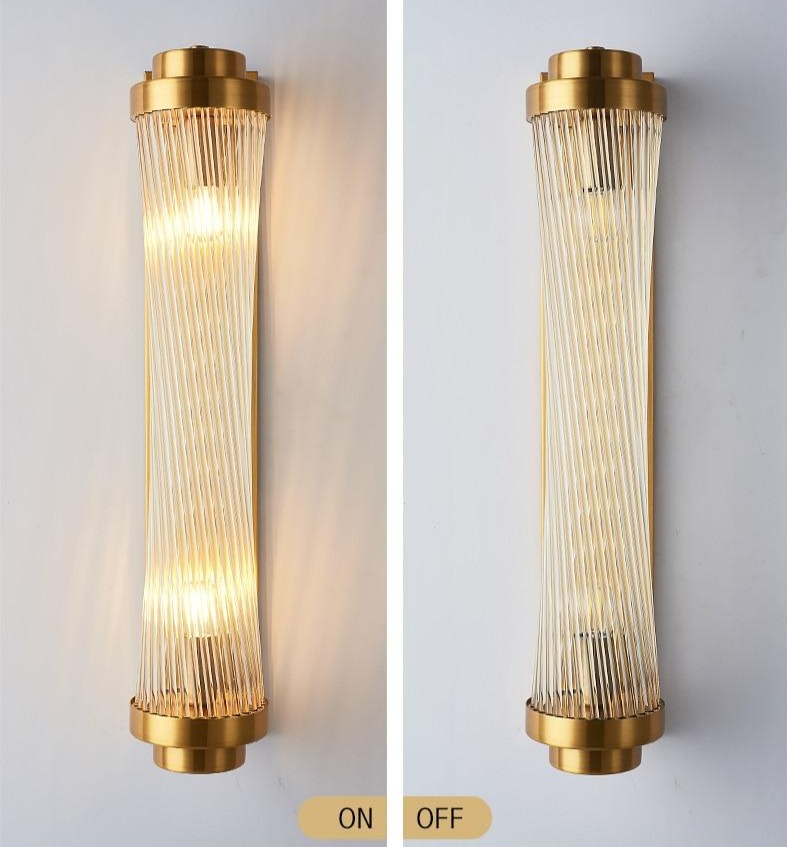 Modern Glass Column Wall Sconce